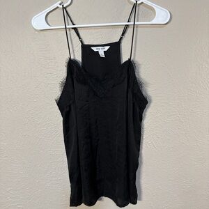 Nine West Elegant Black Cami with Lace Detail